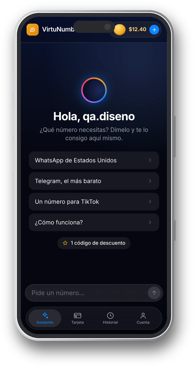 VirtuNumber en el móvil: asistente para pedir un número