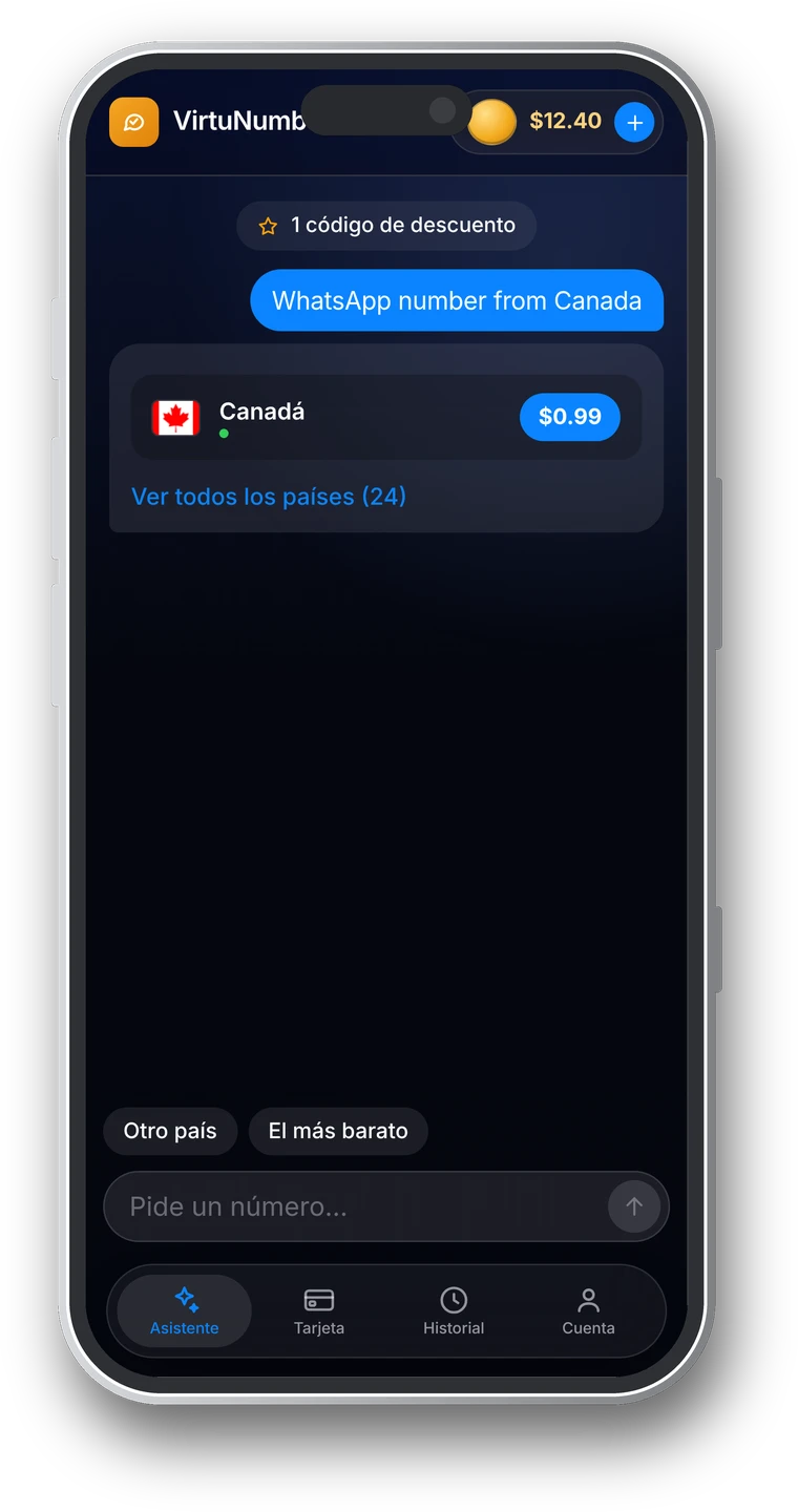 VirtuNumber: países y precios